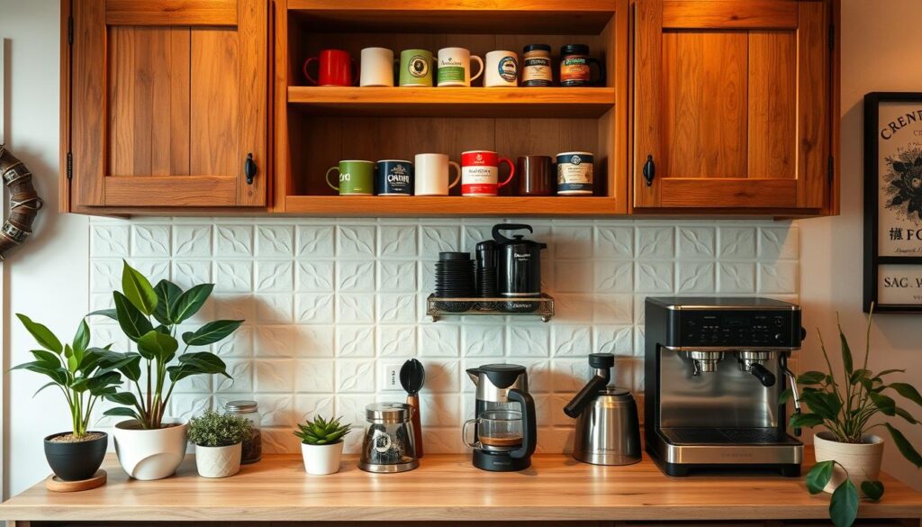 DIY Coffee Bar Cabinets & Shelves