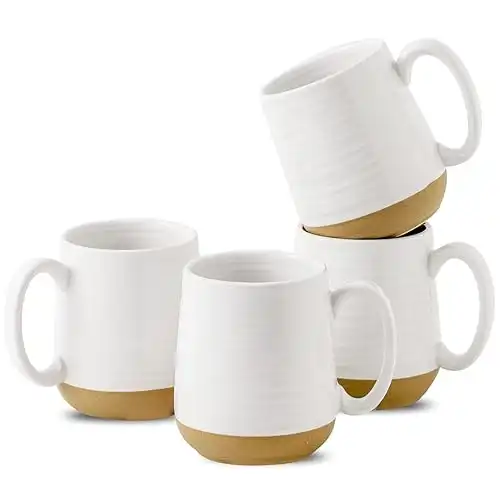 Hasense Coffee Mugs Set of 4, 15 oz Ceramic Coffee Cups